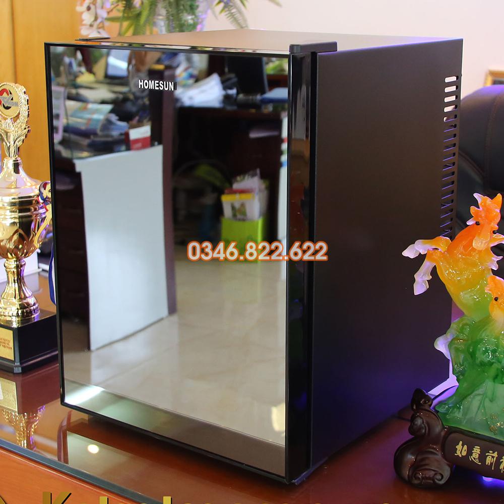 Tủ mát minibar khách sạn HOMESUN cửa kính tráng gương 36 lít Tủ mát minibar khách sạn HOMESUN cửa kính tráng gương 36 lít