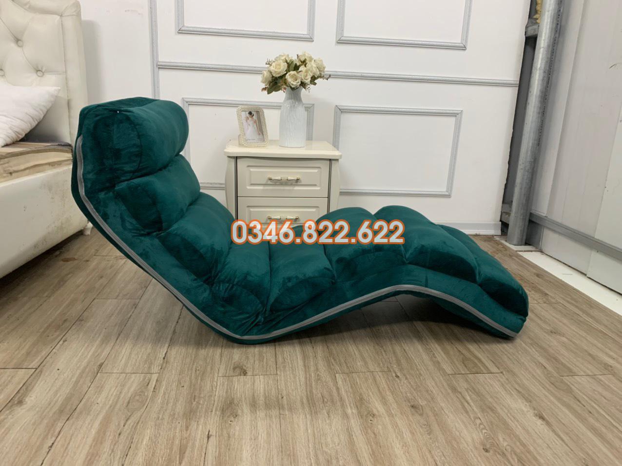 Ghế lười con sâu tatami - màu xanh rêu Ghế lười con sâu tatami - màu xanh rêu