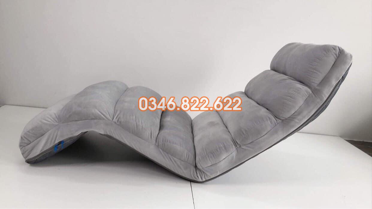 Ghế lười con sâu tatami - màu ghi Ghế lười con sâu tatami - màu ghi