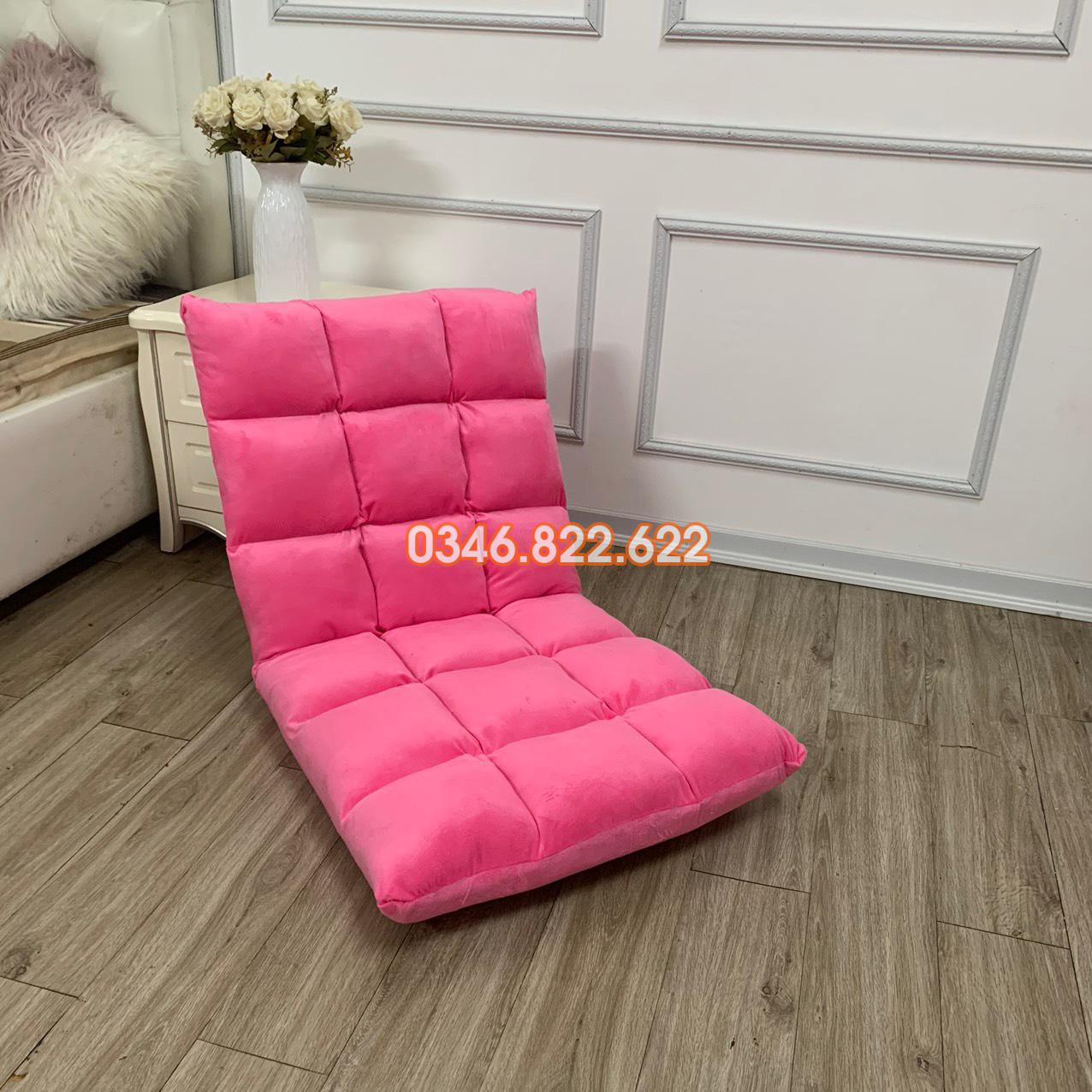 Ghế bệt tựa lưng tatami - màu hồng đậm Ghế bệt tựa lưng tatami - màu hồng đậm