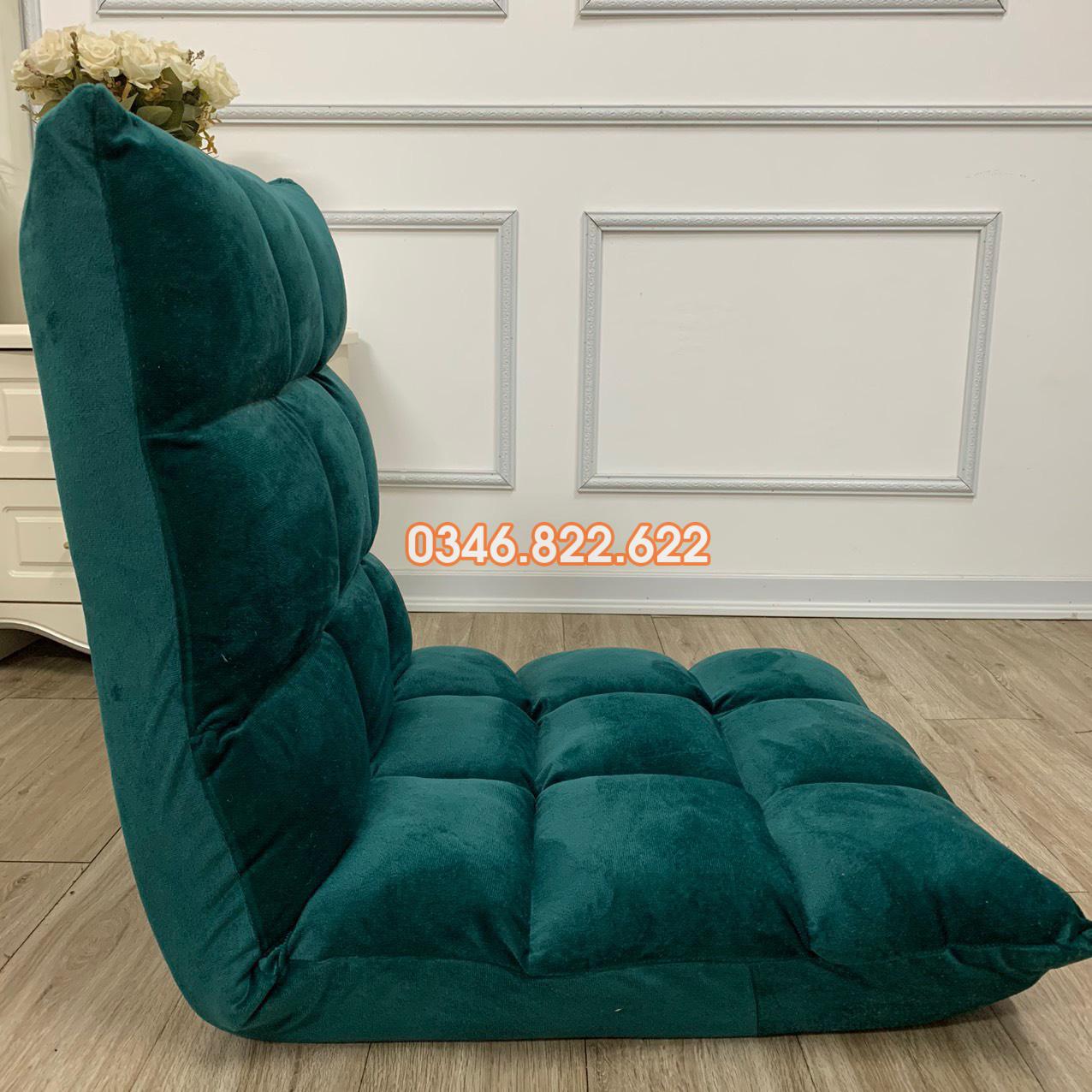 Ghế bệt tựa lưng tatami - màu xanh rêu Ghế bệt tựa lưng tatami - màu xanh rêu