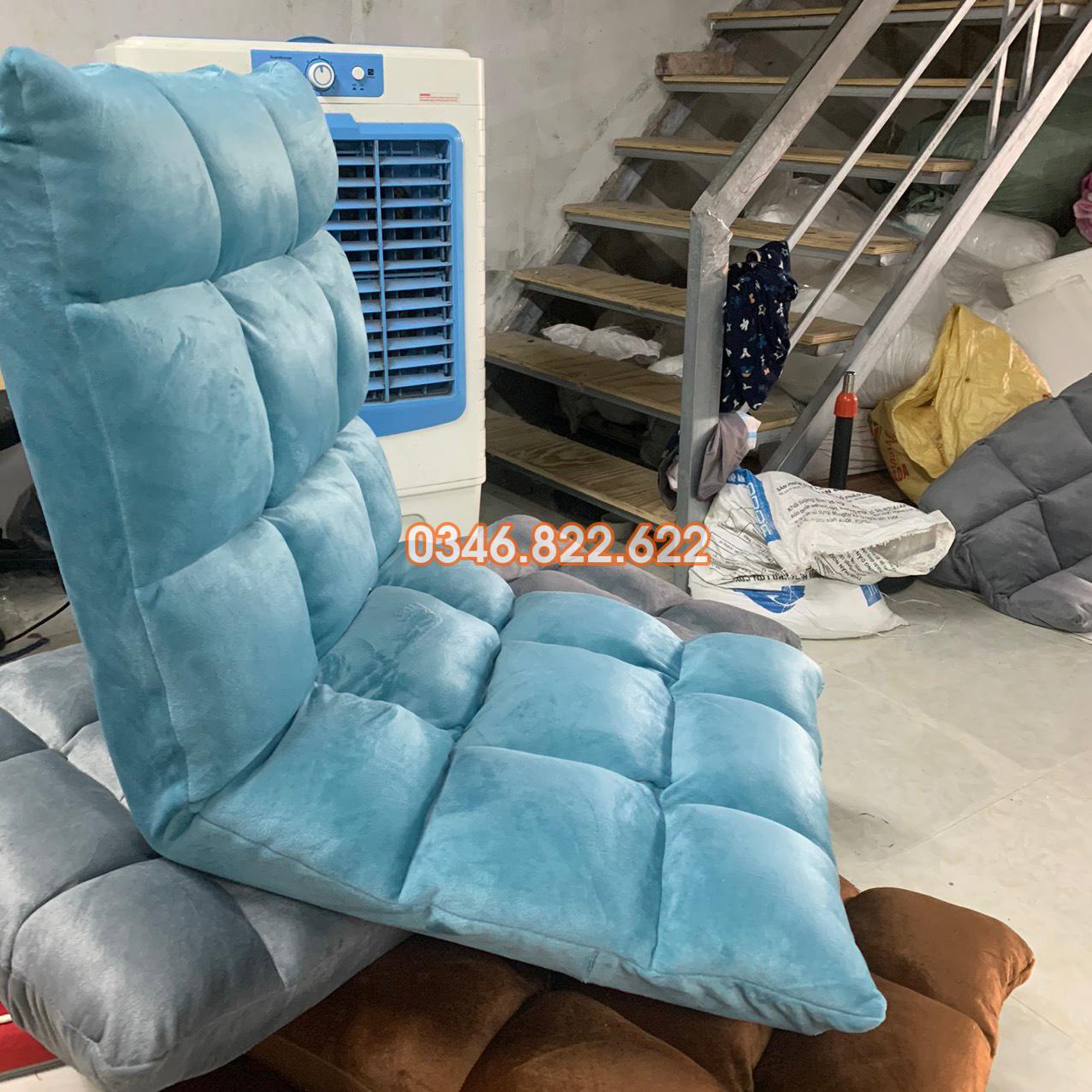 Ghế bệt tựa lưng tatami - màu xanh min Ghế bệt tựa lưng tatami - màu xanh min