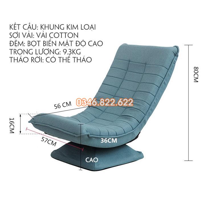 Ghế thư giãn mặt trăng xoay 360 - màu xanh min Ghế thư giãn mặt trăng xoay 360 - màu xanh min